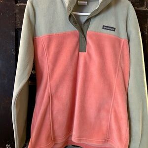 Columbia Coral and Sage Fleece Pullover